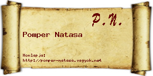 Pomper Natasa névjegykártya